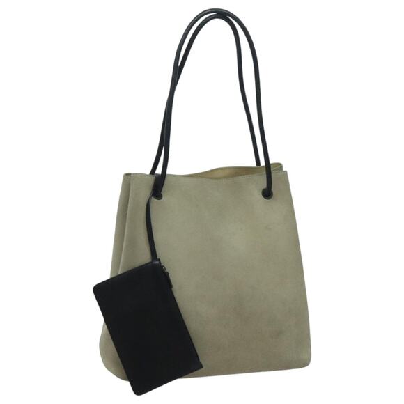 GUCCI Shoulder Bag Suede Beige - Picture 1 of 16